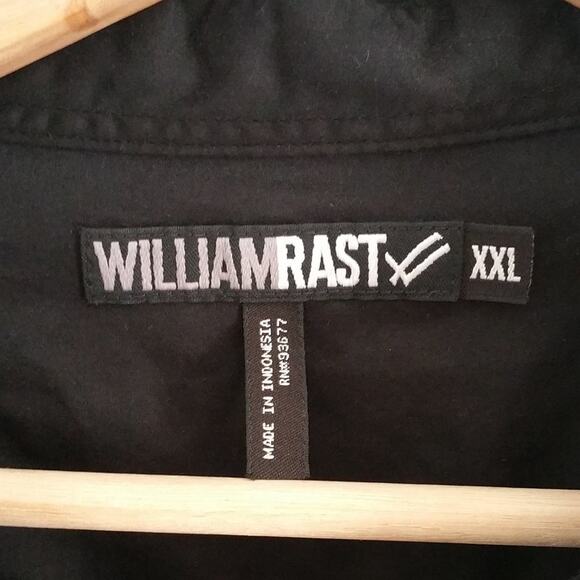 William Rast Men's Black Cotton Pleated Button Down Shirt Size XXL - Picture 5 of 7